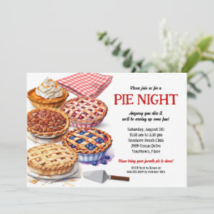 Invitation Soirée de partage de tartes 