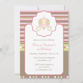 Invitation Soirée de princesse en chariot
