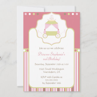 Invitation Soirée de princesse en chariot
