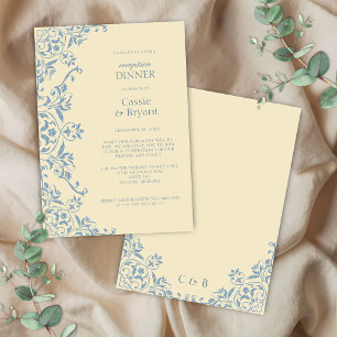 Invitation Soirée De Réception De Mariage Vintage Et Jaune Ch
