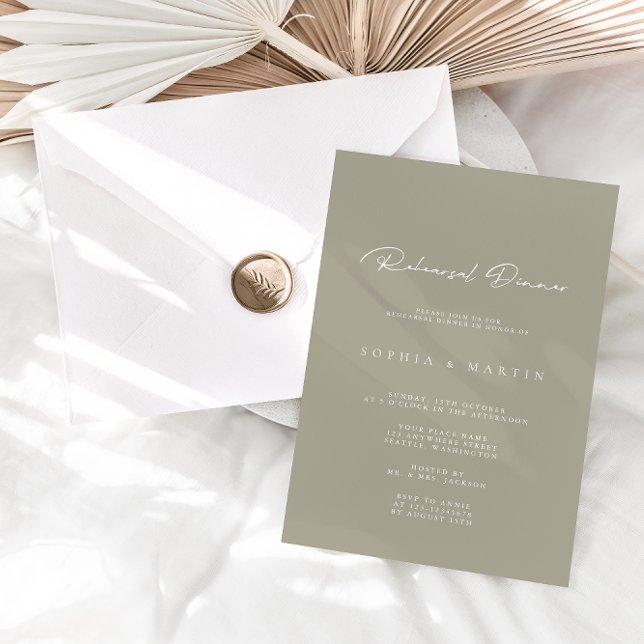 Invitation Soirée de répétition élégante de calligraphie mode (Créateur téléchargé)