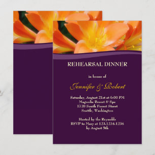 Invitation Soirée de répétition violette et orange