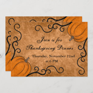 Invitation Soirée de Thanksgiving