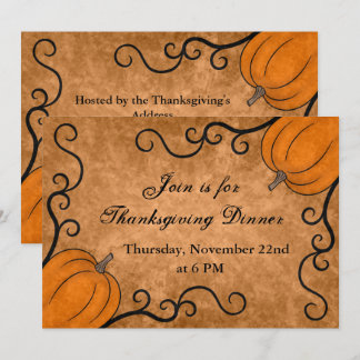 Invitation Soirée de Thanksgiving