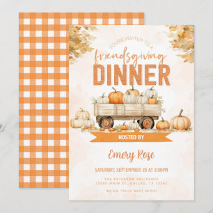 Invitation Soirée de Thanksgiving Friendsgiving Potluck
