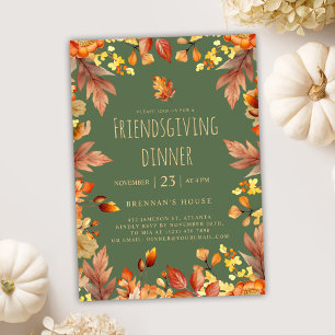 Invitation Soirée de Thanksgiving Russe Friendsgiving Dîner