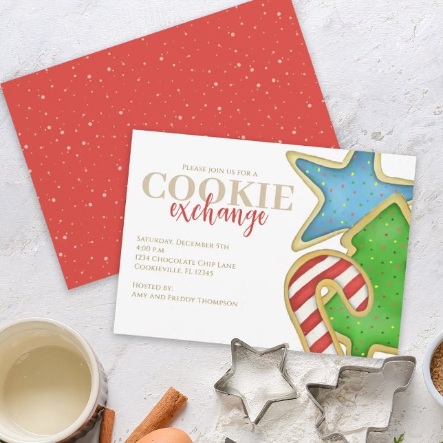 Invitation Soirée d'échange de biscuits de Noël (Créateur téléchargé)