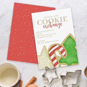 Invitation Soirée d'échange de biscuits de Noël