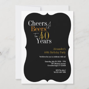 Invitation Soirée décorative pour 40e anniversaire