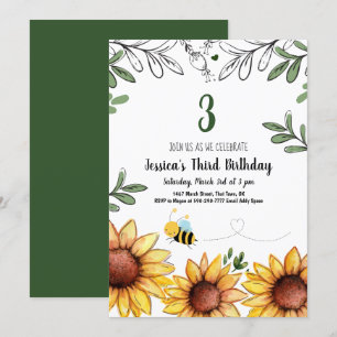 Invitation Soirée des Anniversaires de enfants de l'abeille m