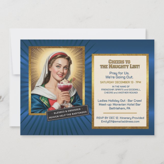 Invitation Soirée des Dames – Barathon de la Vierge Marie Coq (Devant)