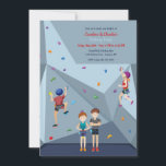 Invitation Soirée d'escalade en salle<br><div class="desc">Célébrez avec cette invitation tendance pour une activité de varappe en salle. Conçu pour des jumeaux, il convient à l'un ou l'autre sexe. (Vecteur créé par brgfx - www.freepik.com). La carte est facile à personnaliser avec votre texte, police et couleur de police. Pas exactement ce que vous cherchez ? Tous...</div>