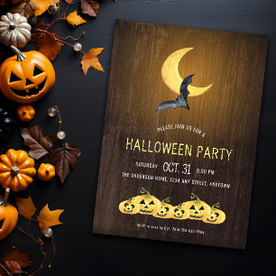 Invitation Soirée d'Halloween au clair de lune