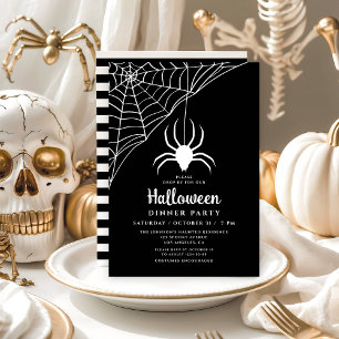 Invitation Soirée d'Halloween Black Spider