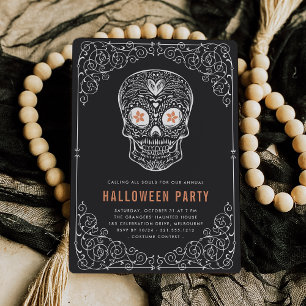 Invitation Soirée d'Halloween Calavera