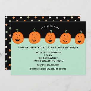 Invitation Soirée d'Halloween Citrouille