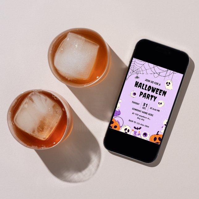 Invitation Soirée d'Halloween d'entreprise Fête de bureau sur (Créateur téléchargé)