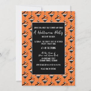 Invitation Soirée d'Halloween des Chauves-Souris de Martini