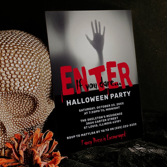 Invitation Soirée d'Halloween Entrez si vous osez (Créateur téléchargé)