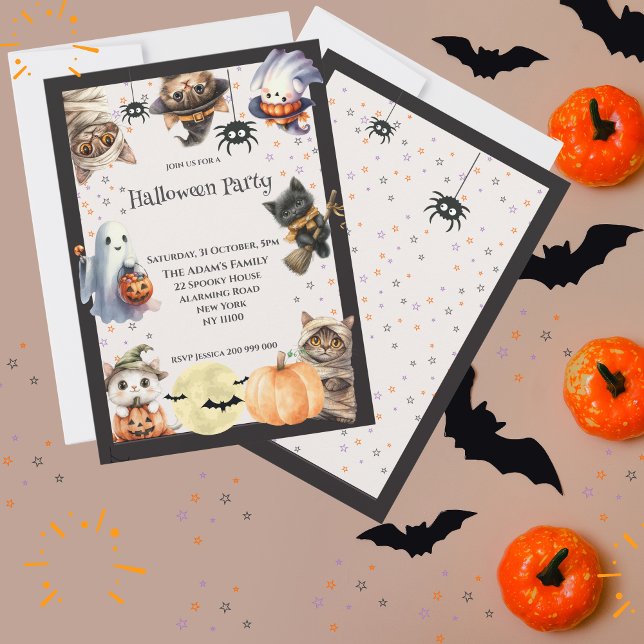 Invitation Soirée d'Halloween pour les enfants mignons (Créateur téléchargé)