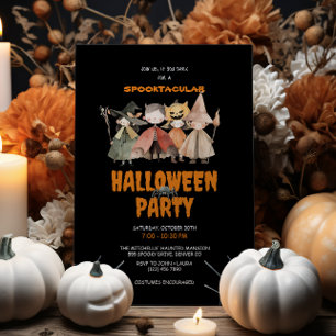 Invitation Soirée d'Halloween pour les enfants mignons