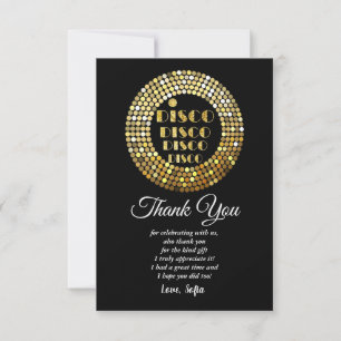 Invitation soirée disco soirée dansante les années 70 or disc