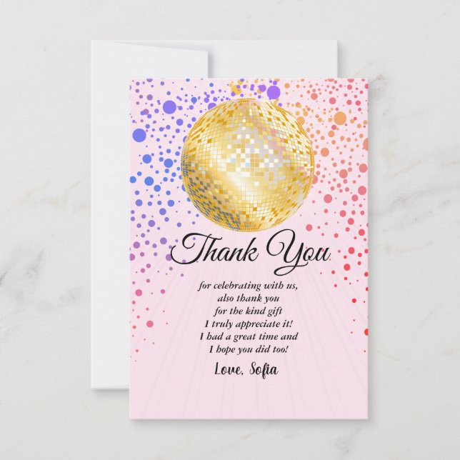 Invitation soirée disco soirée dansante les années 70 or disc (Devant)