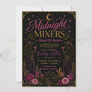 Invitation Soirée douce 16 de mélangeurs de minuit