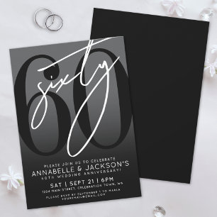 Invitation Soirée du 60e anniversaire de Black White