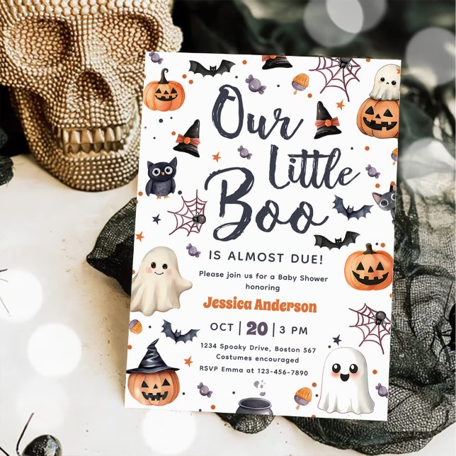 Invitation Soirée du Baby shower du fantôme d'Halloween (Créateur téléchargé)