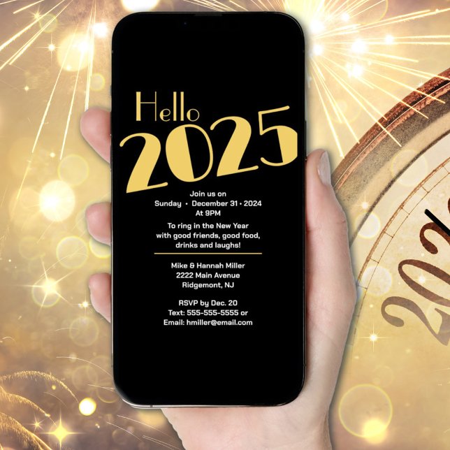 Invitation Soirée du Nouvel An (Créateur téléchargé)