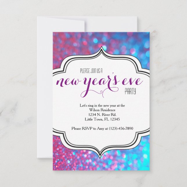 Invitation Soirée du Nouvel An (Devant)
