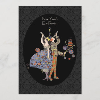 Invitation Soirée du Nouvel An Art Déco Vintage