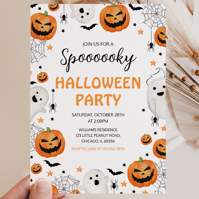 Invitation Soirée effrayante d'Halloween (Créateur téléchargé)