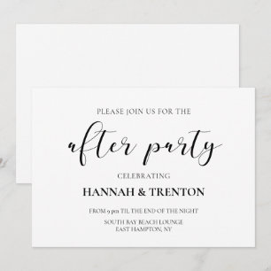 Invitation Soirée élégante de mariage après la fête