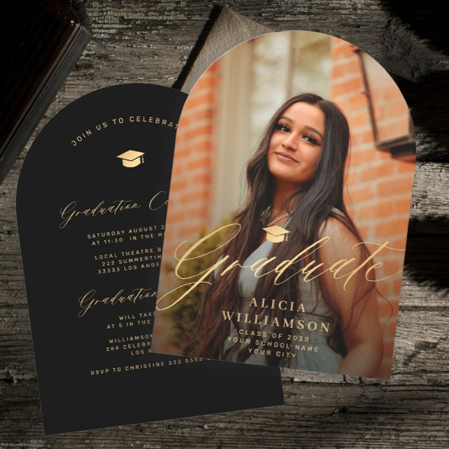 Invitation Soirée élégante de remise de diplômes en arcade (Créateur téléchargé)