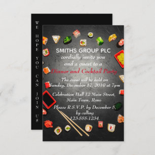 Invitation Soirée en soirée noir et blanc élégante