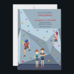 Invitation Soirée Escalade<br><div class="desc">Célébrez avec cette invitation tendance pour une séance d'escalade en salle. Conçu pour des jumeaux, elle convient à l'un ou l'autre sexe. (Vecteur créé par brgfx - www.freepik.com). La carte est facile à personnaliser avec votre texte, police et couleur de police. Pas exactement ce que vous cherchez ? Tous nos...</div>