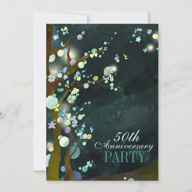 Invitation Soirée Fantaisiste pour le 50e Anniversaire (Devant)