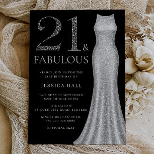 Invitation Soirée femme 21e fête d'anniversaire