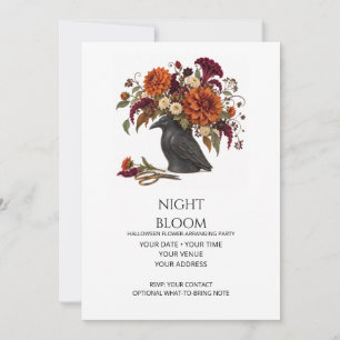 Invitation Soirée Fleurs d'Halloween Night Bloom