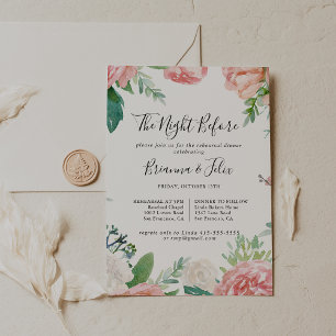 Invitation Soirée Florale Tropicale Avant Le Dîner De La Répé