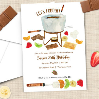 Invitation Soirée Fondue au Chocolat