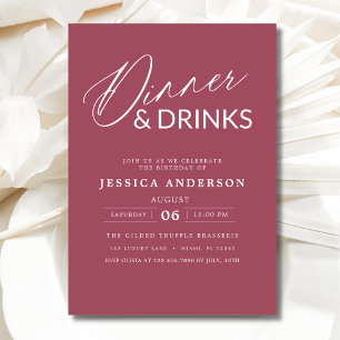 Invitation Soirée Formelle Mauve Rose