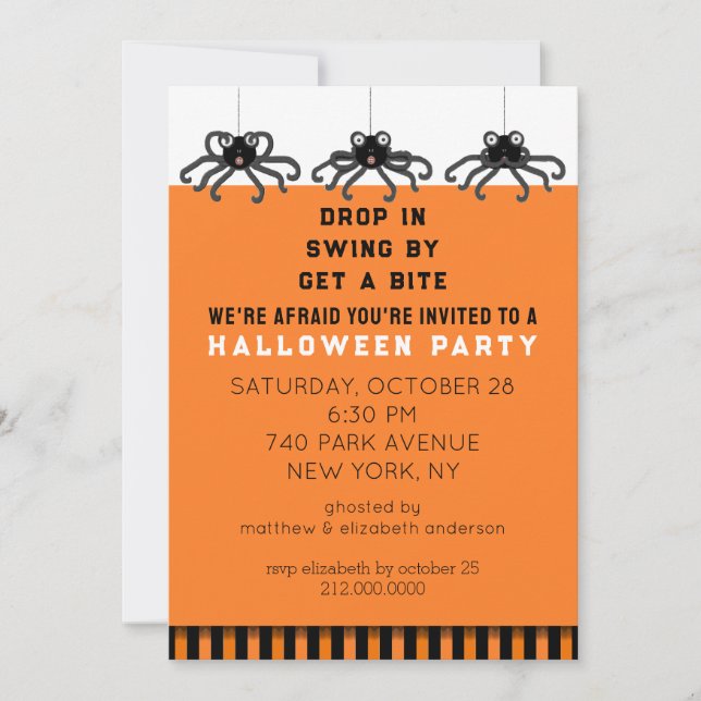 Invitation Soirée Halloween (Devant)