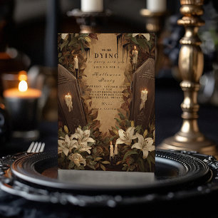 Invitation Soirée Halloween à la lueur des bougies dans un ce