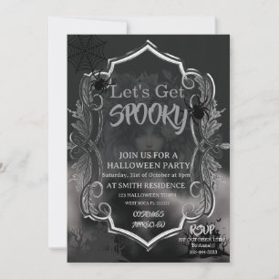 Invitation Soirée Halloween Adulte Gothique Vintage