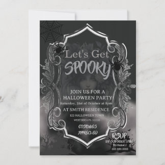 Invitation Soirée Halloween Adulte Gothique Vintage