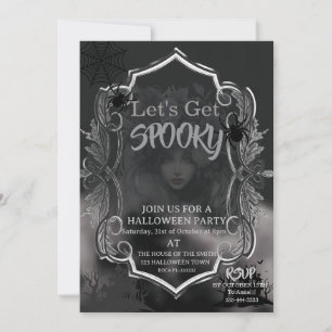 Invitation Soirée Halloween Adulte Gothique Vintage
