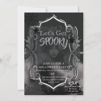 Invitation Soirée Halloween Adulte Gothique Vintage